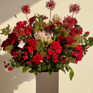 MIRROR BOX ARRANGEMENT - Red Roses